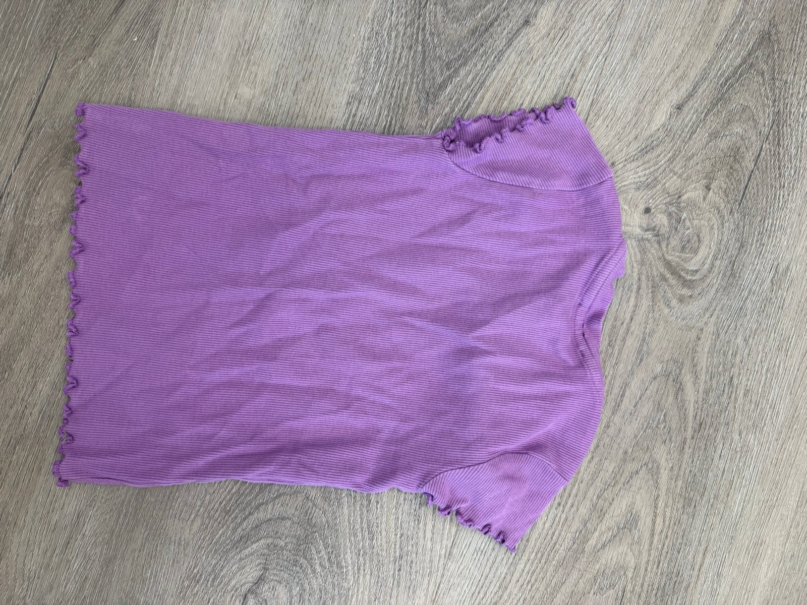 Sissy-Boy paarse ribgebreide top met ruches maat 122/128, Ophalen of Verzenden, Zo goed als nieuw, Meisje