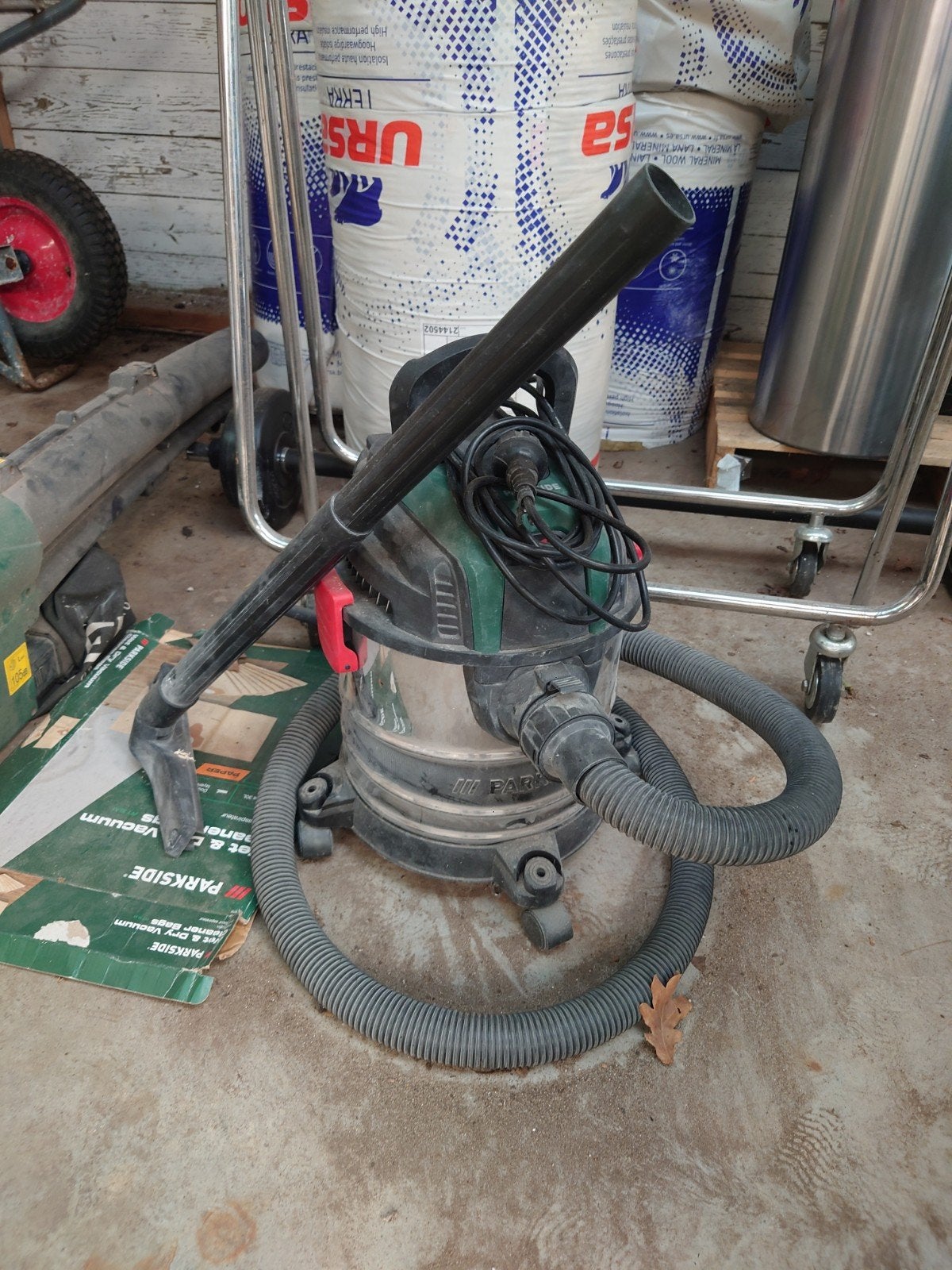Parkside bouwstofzuiger, Ophalen, Gebruikt, 600 tot 1200 watt, Bandschuurmachine