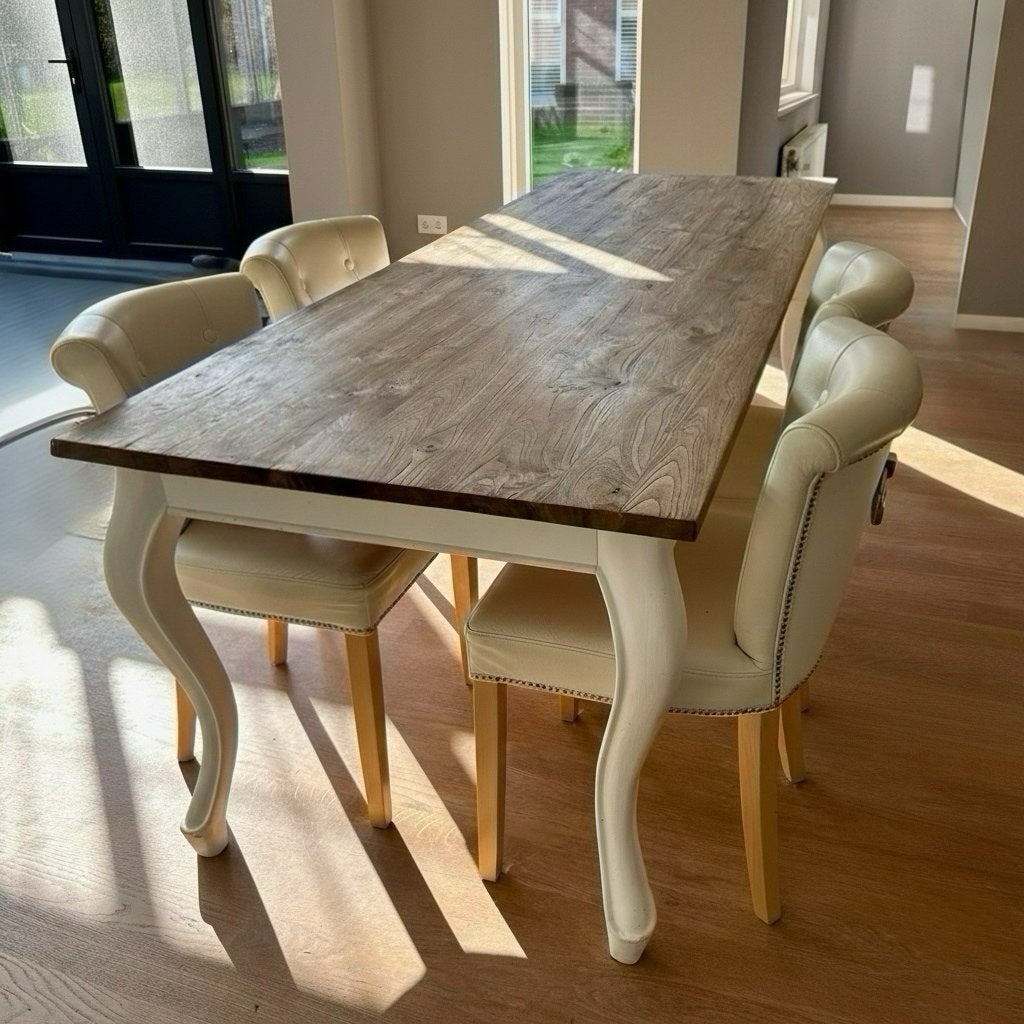 Grote eettafel van 260x290 cm, Huis en Inrichting, Tafels | Eettafels, Ophalen, Gebruikt, Vijf personen of meer, 200 cm of meer