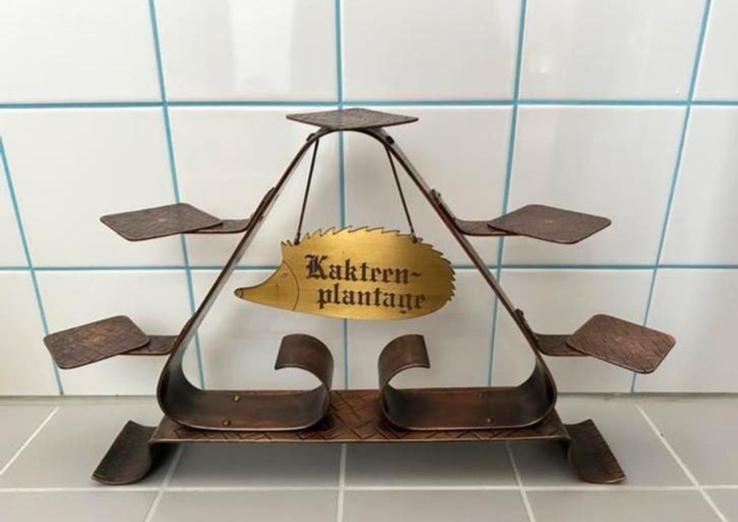 Plantentafel Cactus Plantage Etagère Standaard Koper Messing, Ophalen of Verzenden, Zo goed als nieuw, X, X