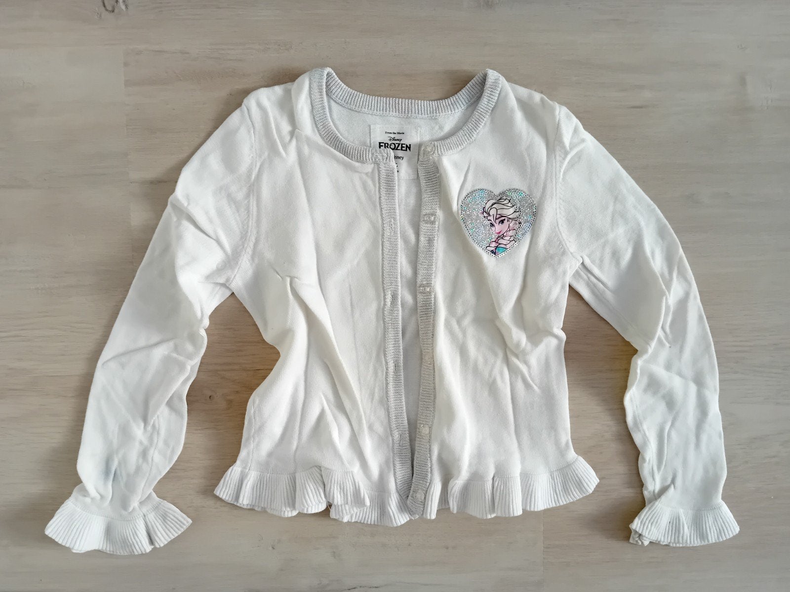 Vest Disney Frozen maat 128 wit, Disney Frozen (C&A), Gebruikt, Meisje, Trui of Vest