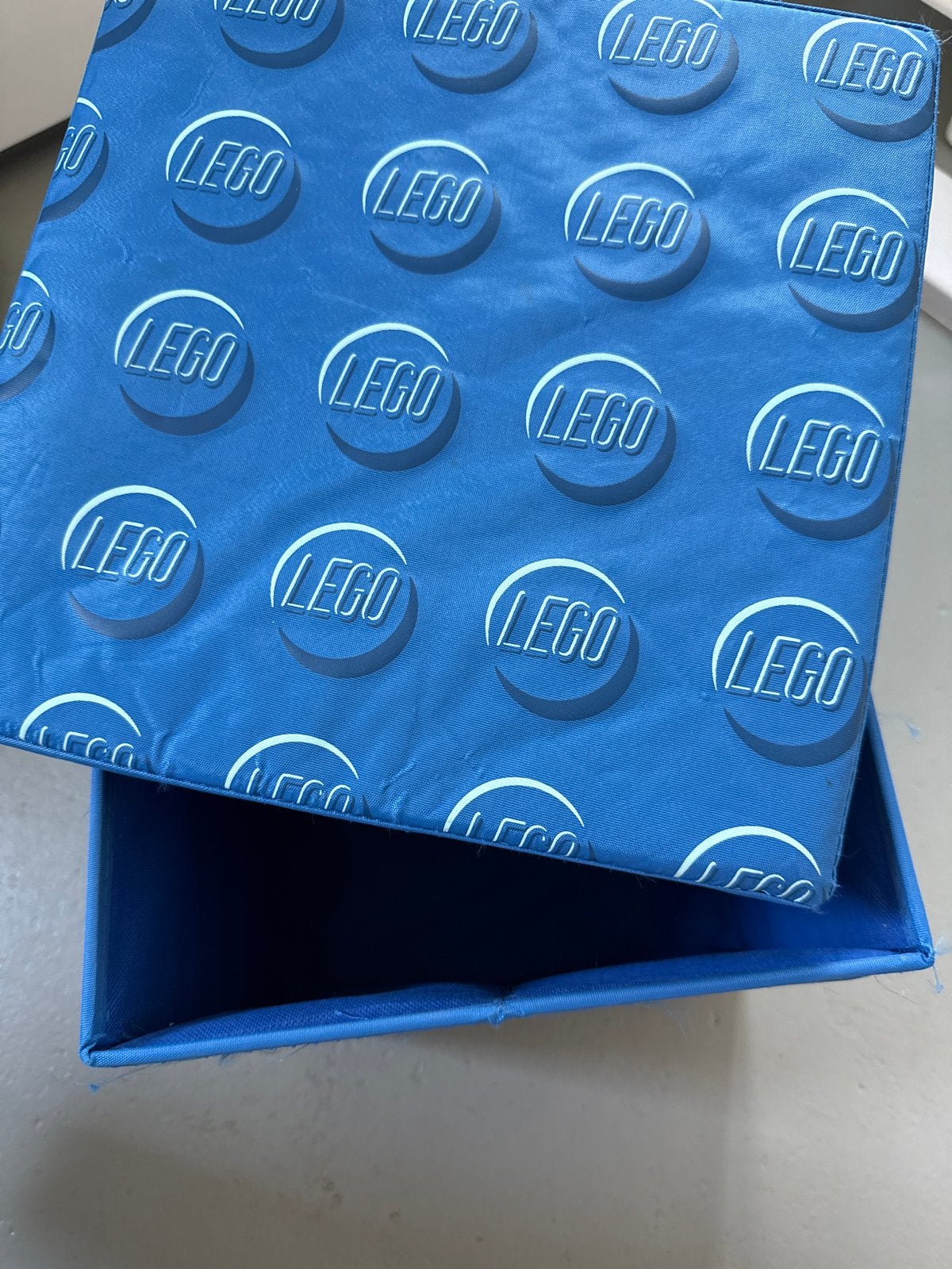 Lego opbergdoos blauw met deksel, Ophalen of Verzenden, Gebruikt, Overige typen, Lego