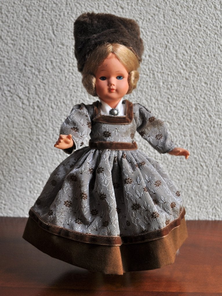 Vintage Mooie Pop Bayern Oberammergau 25 cm, Ophalen of Verzenden, Gebruikt, Pop