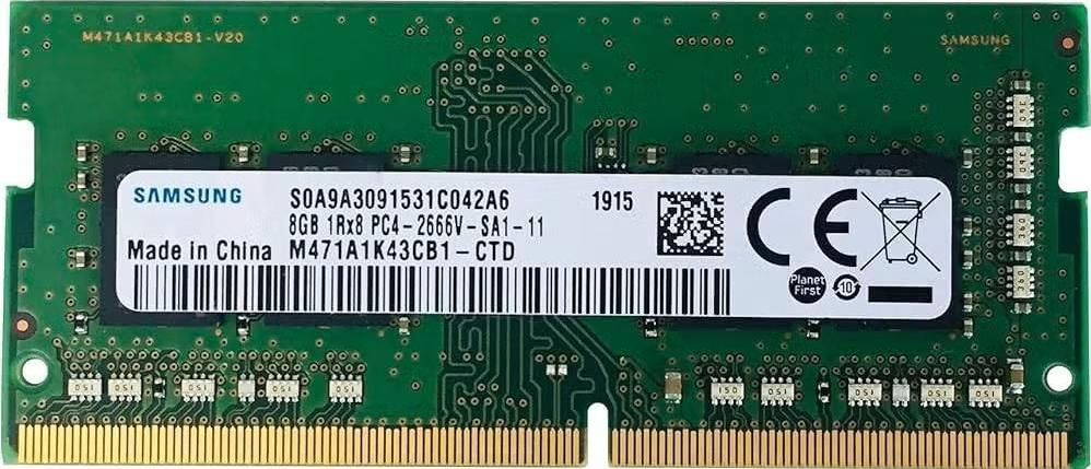 Samsung 8GB DDR4-2666MHZ SODIMM, Computers en Software, RAM geheugen, DDR4, 8 GB, Ophalen of Verzenden, Zo goed als nieuw