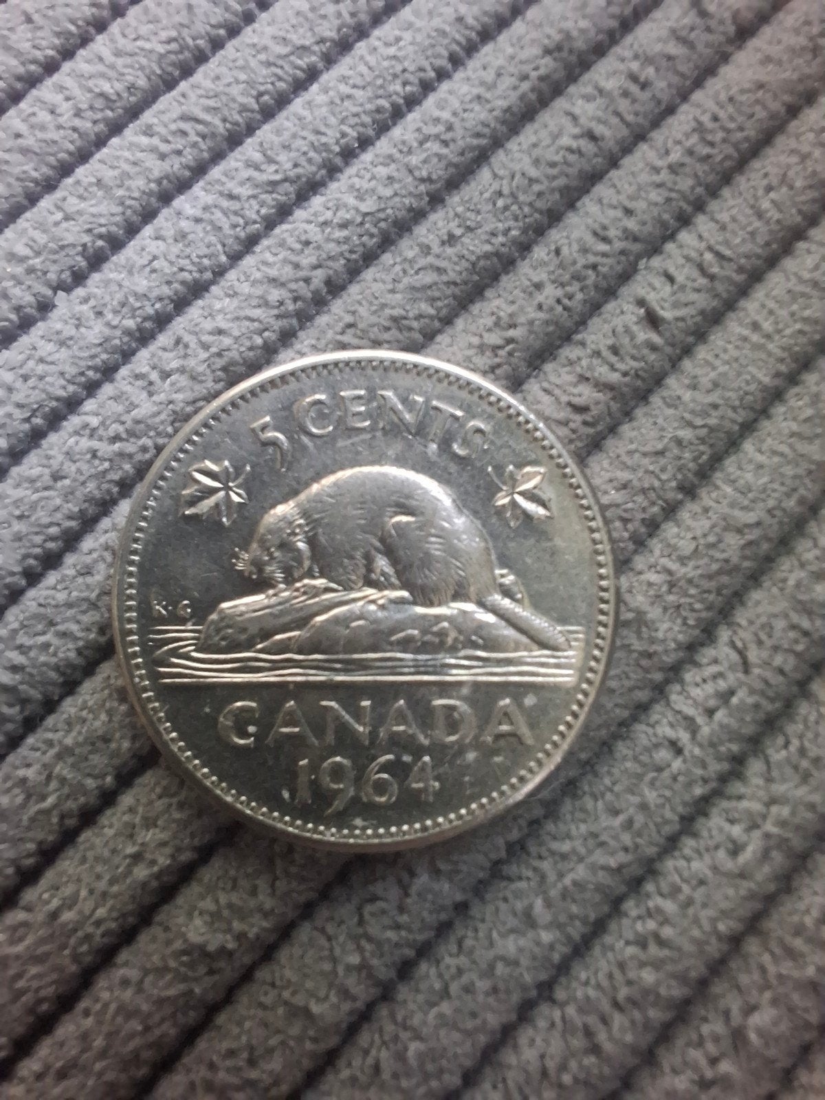 Canadese 5 Cent Munt 1964 met Bever, Ophalen of Verzenden, Zuidoost-Azië, Losse munt