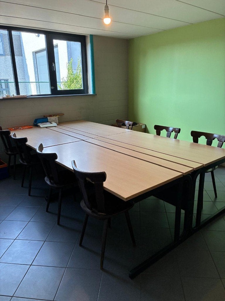 Bureautafel, Ophalen, 160 cm, Gebruikt, Kabelgoot