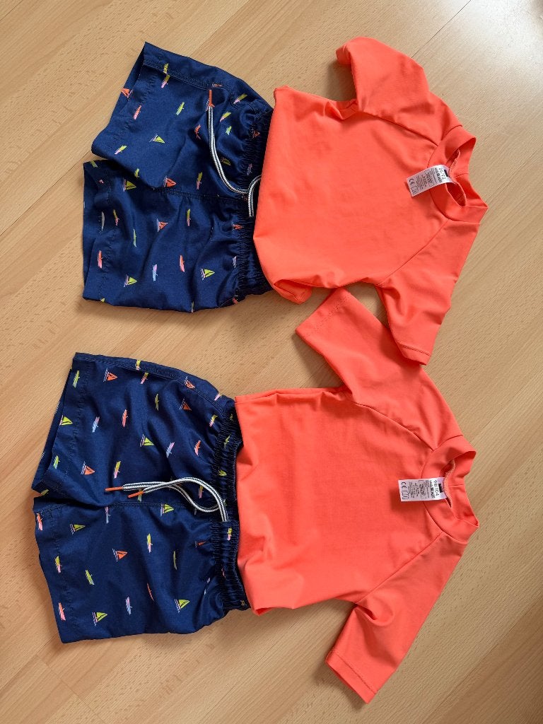 Te koop twee zwemsetjes jongens 86-92 en 98-104, Kinderen en Baby's, Gebruikt, Ophalen of Verzenden, Setje, Hema