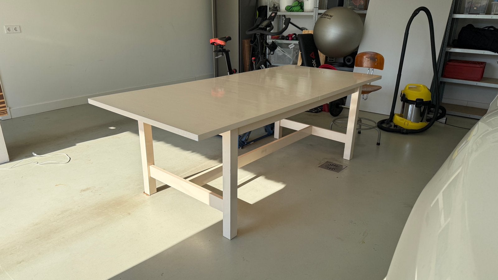 groot tafel, werktafel, bureau, met extra inlegstuk, Ophalen, Overige typen, Gebruikt, 100 cm