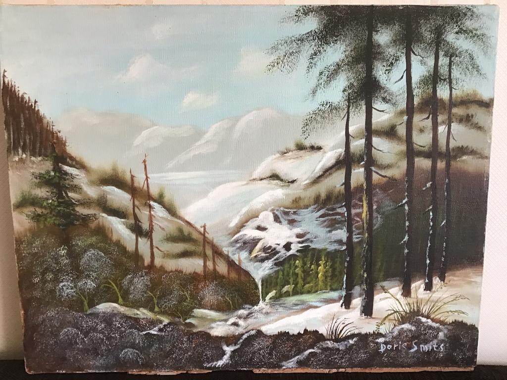Schilderij gesigneerd Dorie Smits landschap, Antiek en Kunst, Ophalen of Verzenden