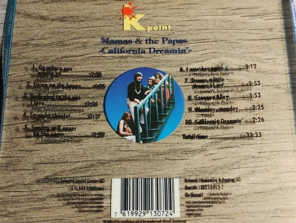 The Mamas & The Papas - California Dreamin [Tsjechie], Cd's en Dvd's, Ophalen of Verzenden, Zo goed als nieuw