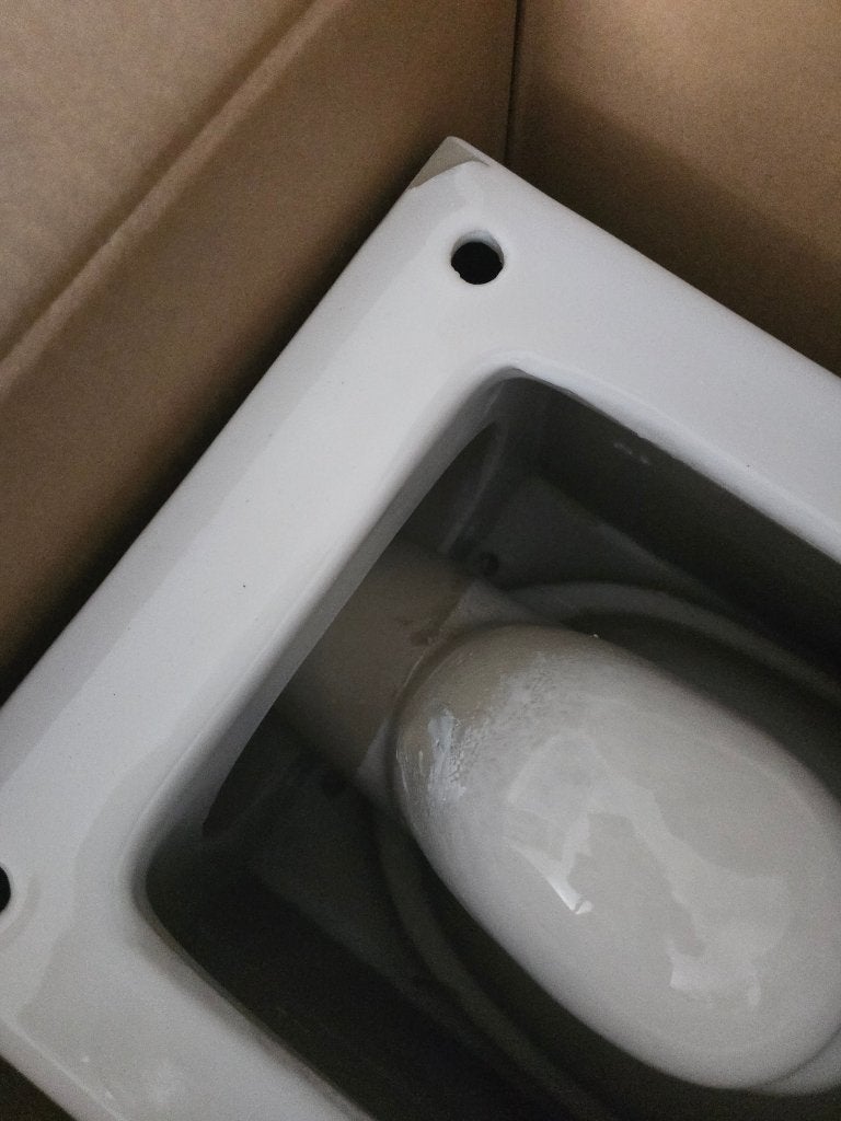 QeramiQ Dely Wandcloset, Doe-het-zelf en Verbouw, Sanitair, Ophalen, Nieuw, Steen, Toilet
