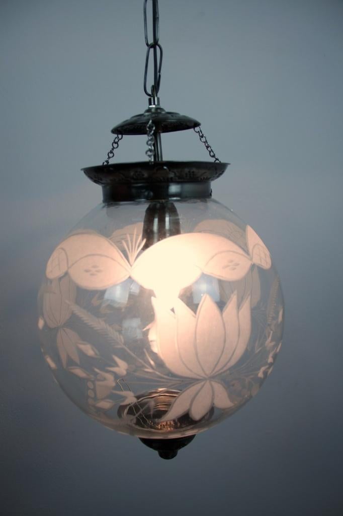 hanglamp, Ophalen of Verzenden, Zo goed als nieuw, Glas, 50 tot 75 cm