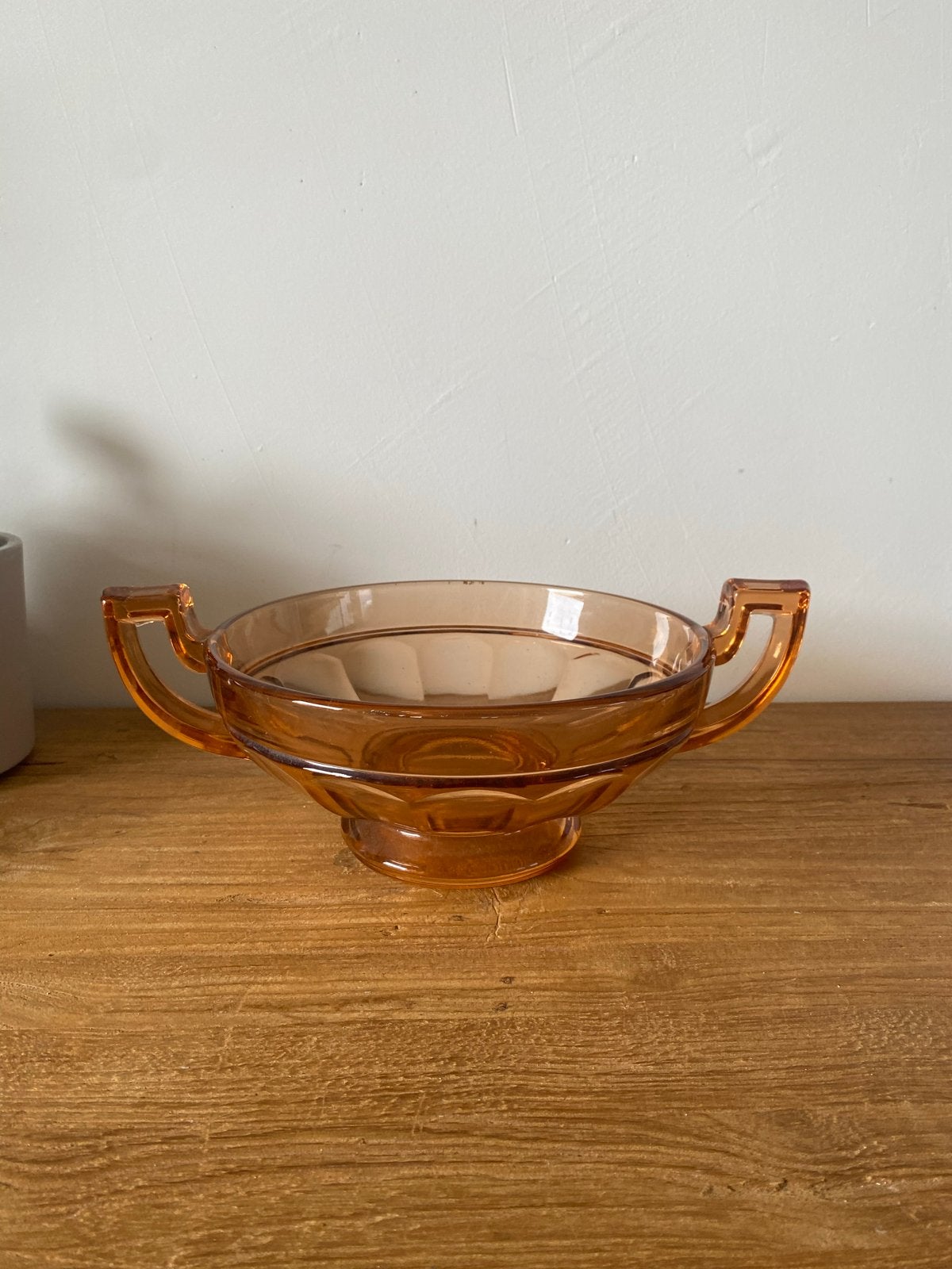 Vintage Borek Sipek stijl glazen schaal met handvatten, Ophalen of Verzenden