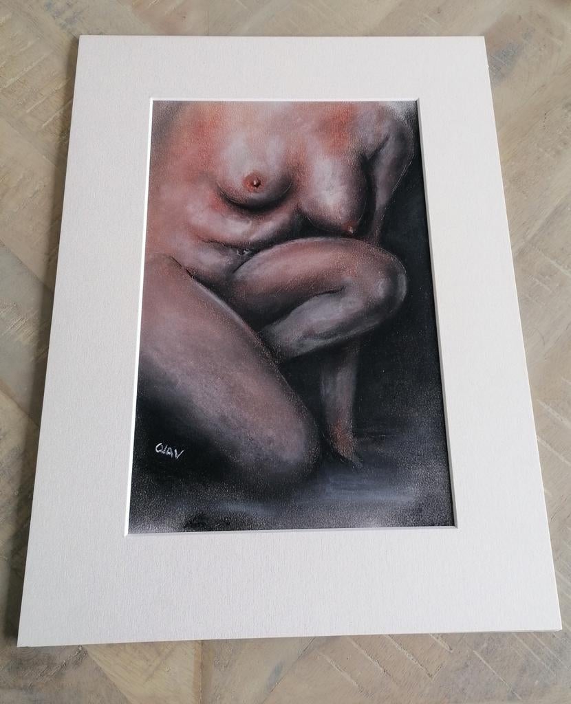 Krijt tekening van Olav Amsen, Antiek en Kunst, Ophalen of Verzenden