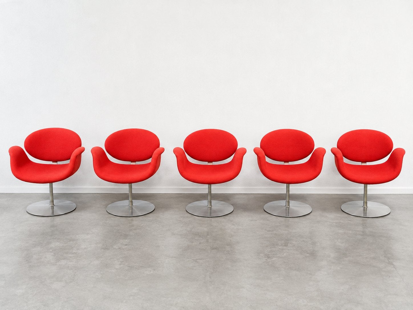 4x artifort little tulip stoelen, Ophalen of Verzenden, Overige kleuren, Metaal, Vier