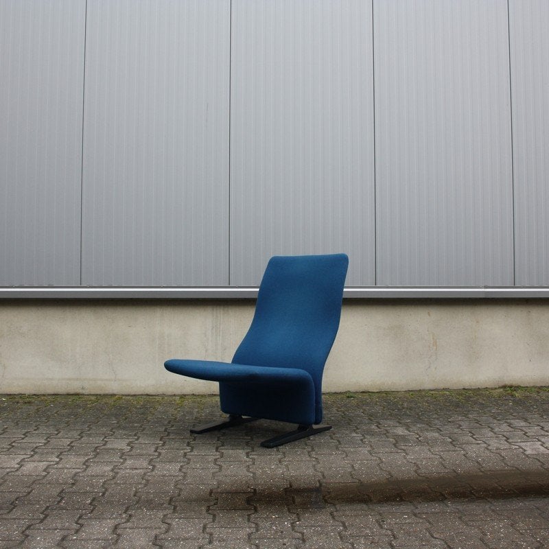 Artifort F784 Concorde blauw, Ophalen, Pierre Paulin, Gebruikt, 75 tot 100 cm