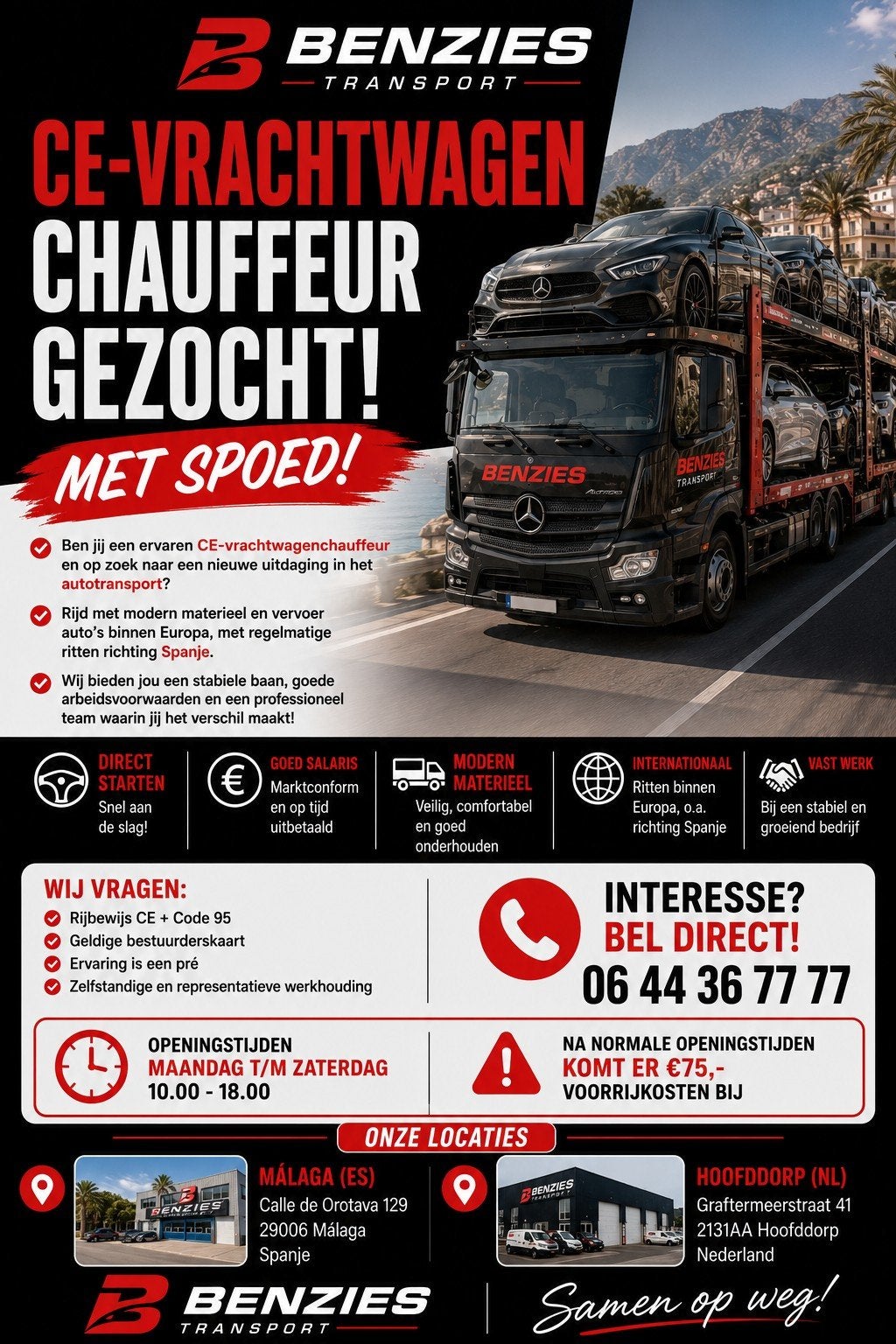 Internationale Chauffeur CE, Vacatures, 33 - 40 uur