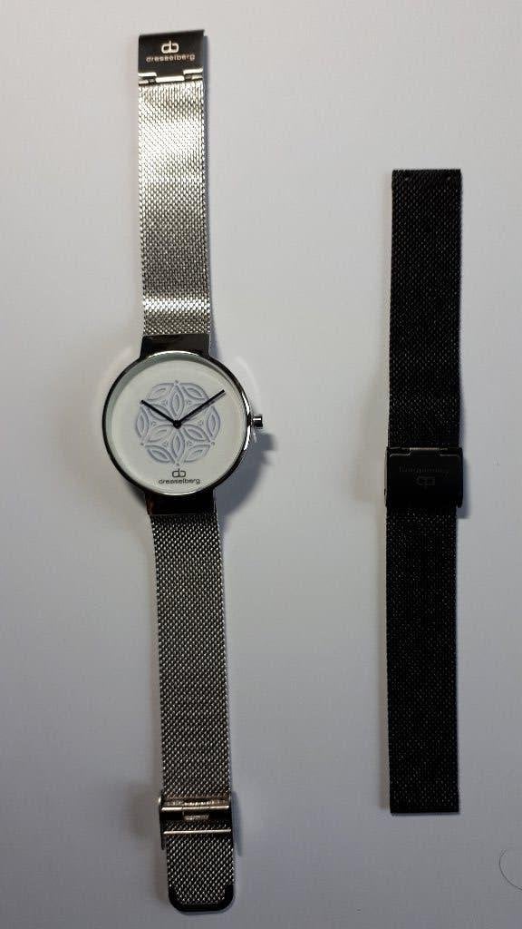 Dresselberg PARKER horloge nieuw zilverkleurige kast, Overige merken, Staal, Staal, Verzenden