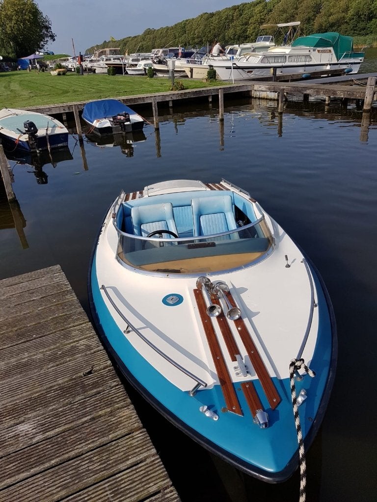 Retro speedboot Dateline Bikini (circa 1973) incl. trailer, Watersport en Boten, Speedboten, Gebruikt, Benzine, 70 tot 120 pk