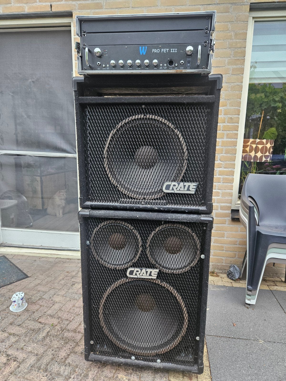 Warwick Pro Fet III Basversterker met Crate BE-1810 Kasten, Muziek en Instrumenten, Versterkers | Bas en Gitaar, Ophalen