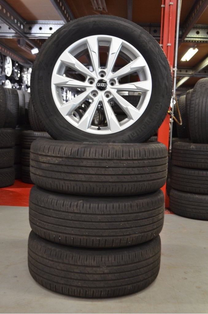 Org. 18" Audi Q3 Velgen 5x112 ET43 57.1 + Zomerbanden, Auto-onderdelen, Banden en Velgen, Niet ingevuld, 18 inch, Gebruikt, Banden en Velgen