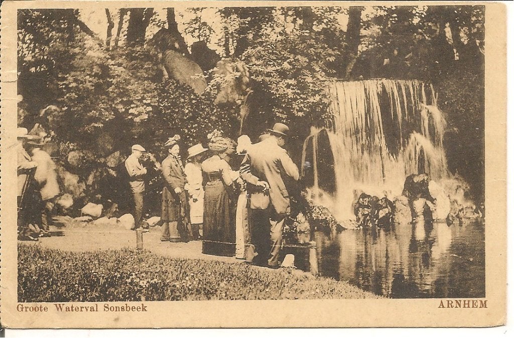 Ansichtkaart Arnhem - Grote Waterval Sonsbeek (1918), Ophalen of Verzenden, Voor 1920, Gelopen, Gelderland