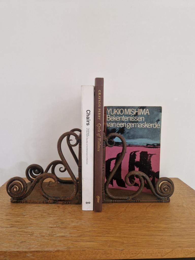 Arts & crafts smeedijzeren boekensteunen, Ophalen of Verzenden