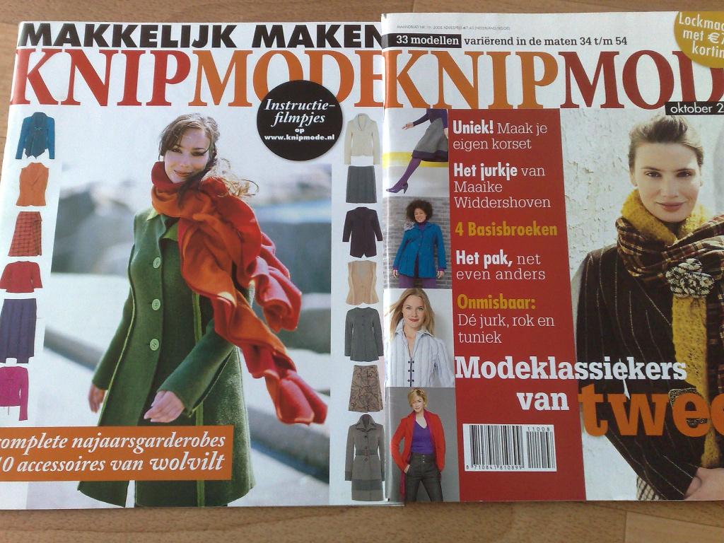Knipmode oktober 2008 & extra bijlage makkelijk maken mode, Hobby en Vrije tijd, Kledingpatronen, Verzenden, Zo goed als nieuw