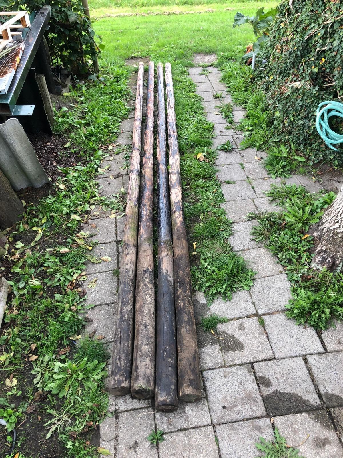 creosoot palen 15 euro per stuk, Ophalen, 250 cm of meer, Palen