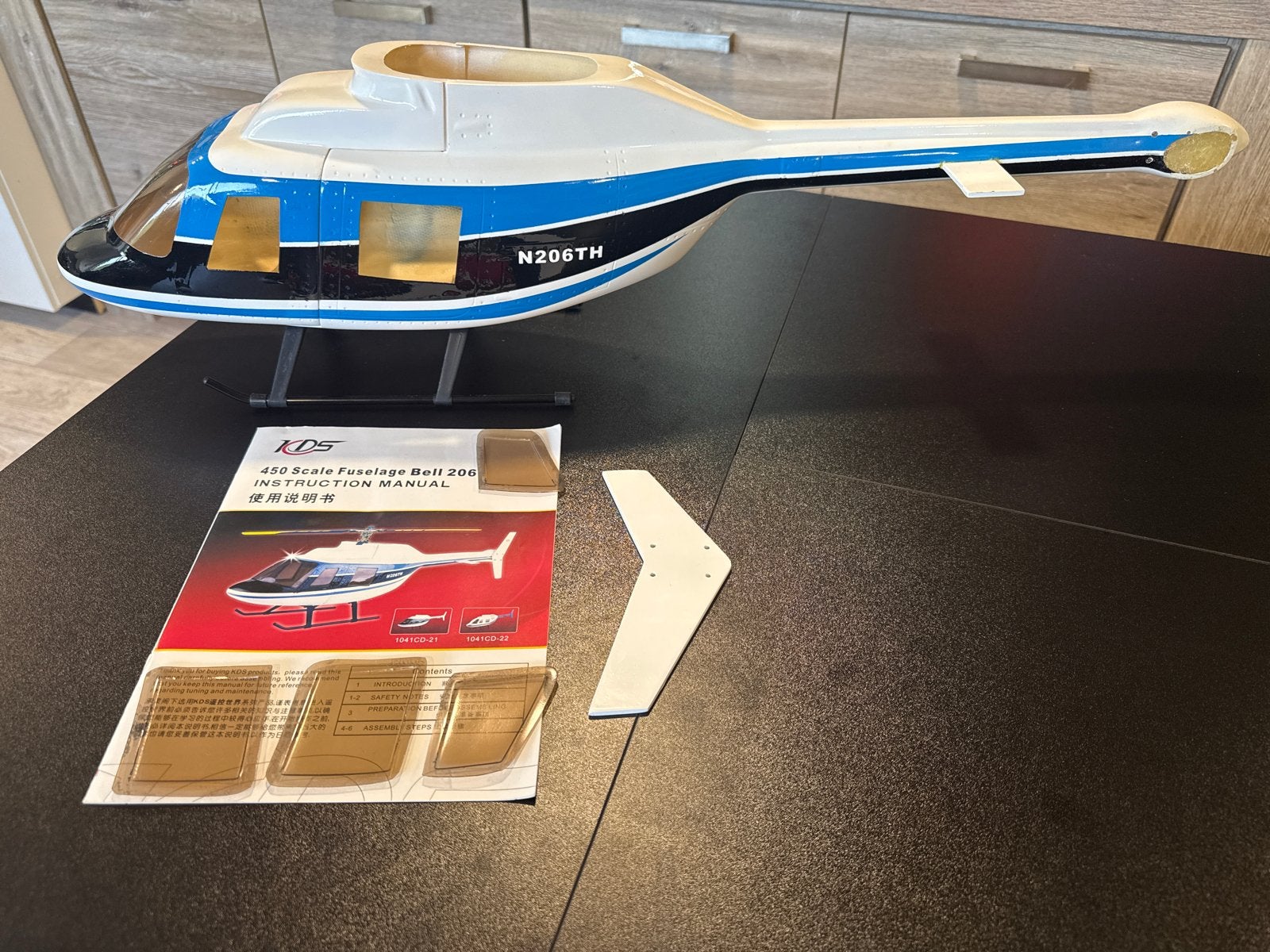 KDS 450 Scale Fuselage Bell 206 RC Helikopter Romp, Ophalen of Verzenden, Zo goed als nieuw, Elektro, Helikopter