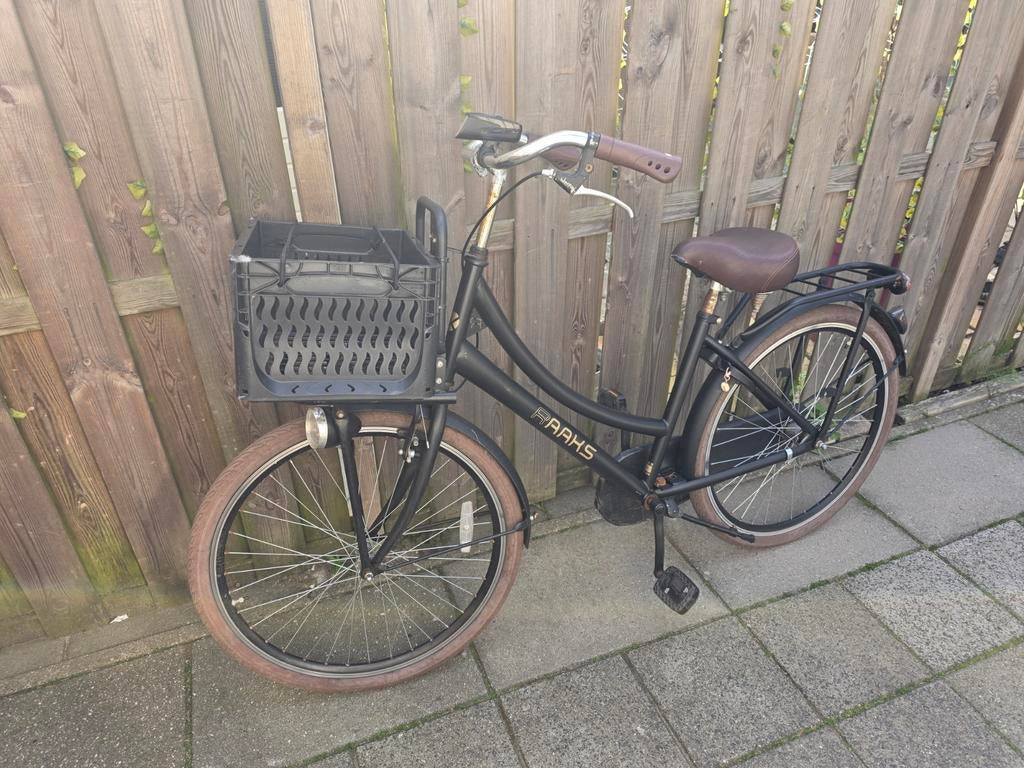 Meidenfiets 26 inch met voordrager en mand, Ophalen