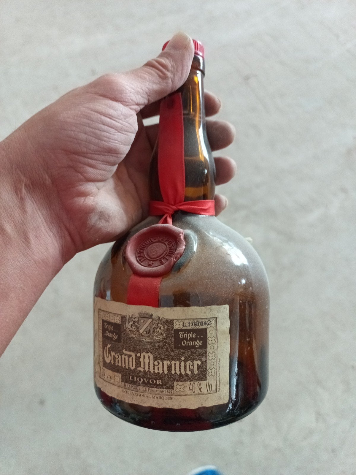 Vintage Grand Marnier Likeur - Oude Fles, Ophalen of Verzenden, Gebruikt, Frankrijk, Overige typen