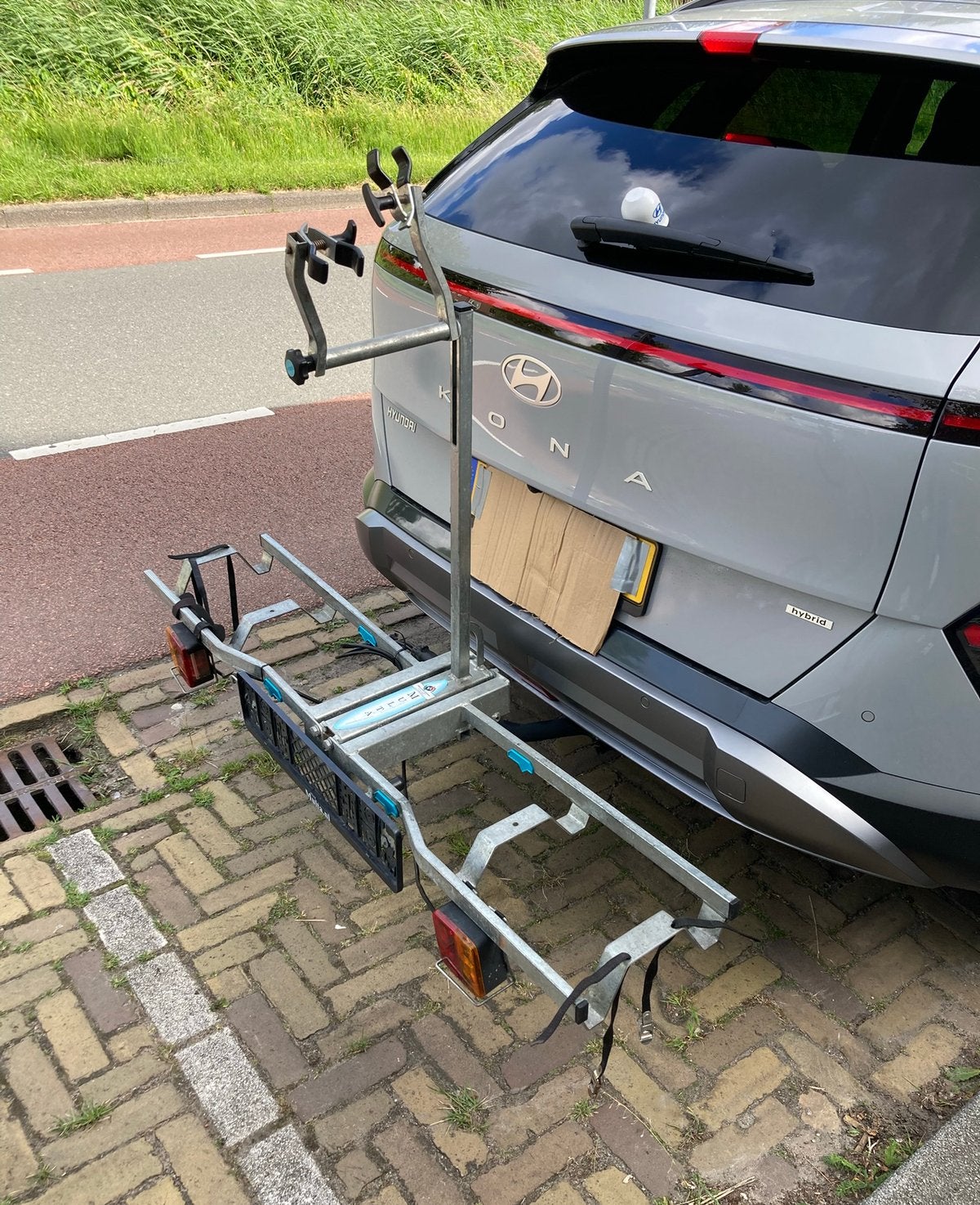 Multa makkelijke Fietsdrager, inklapbaar.  Gewicht 12,6 kg, Auto diversen, Fietsendragers, Gebruikt, Trekhaakdrager, 2 fietsen