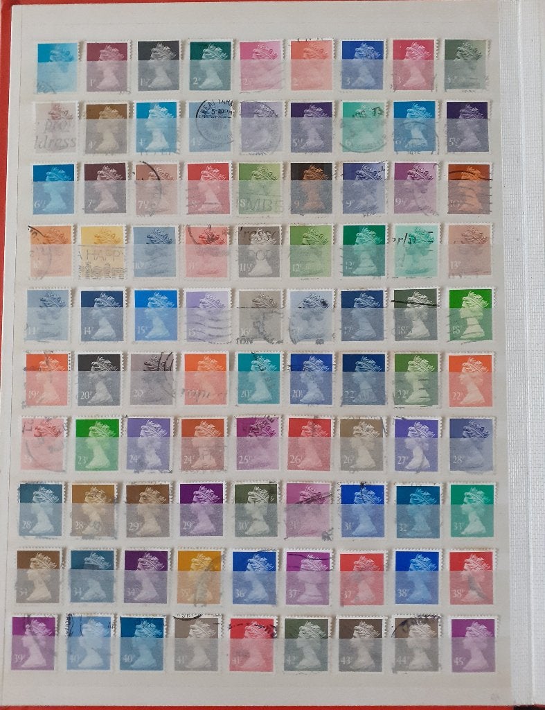 UK, machins kon. Elizabeth, ook per stuk te koop, Verzenden, Gestempeld