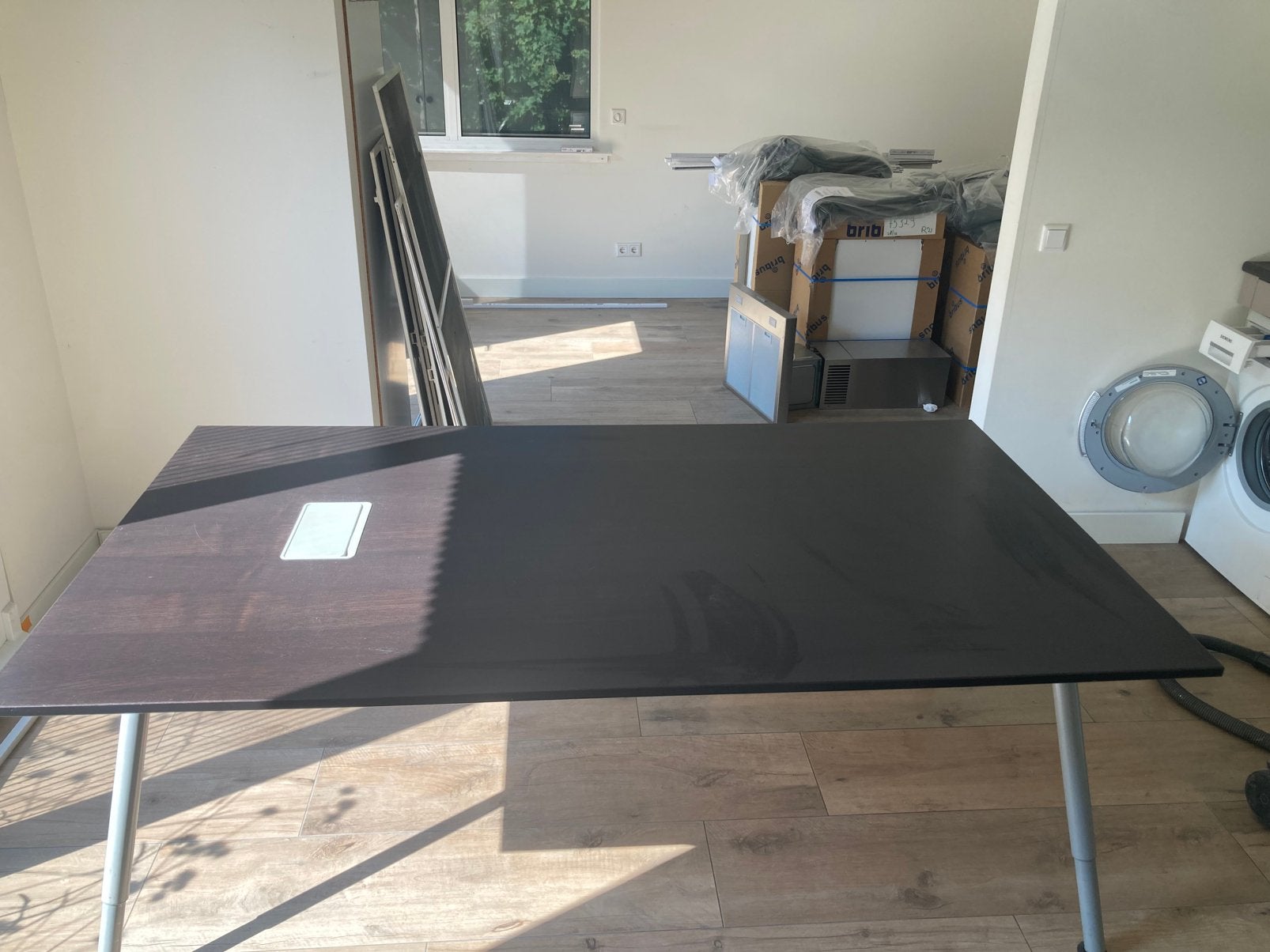 Vergadertafel bureau IKEA galant, Huis en Inrichting, Bureaus, Ophalen, Zwart, Gebruikt, Hout