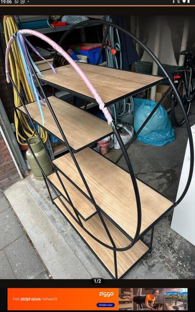Unieke stellingkast met 4 planken - Modern design, Ophalen of Verzenden, Gebruikt