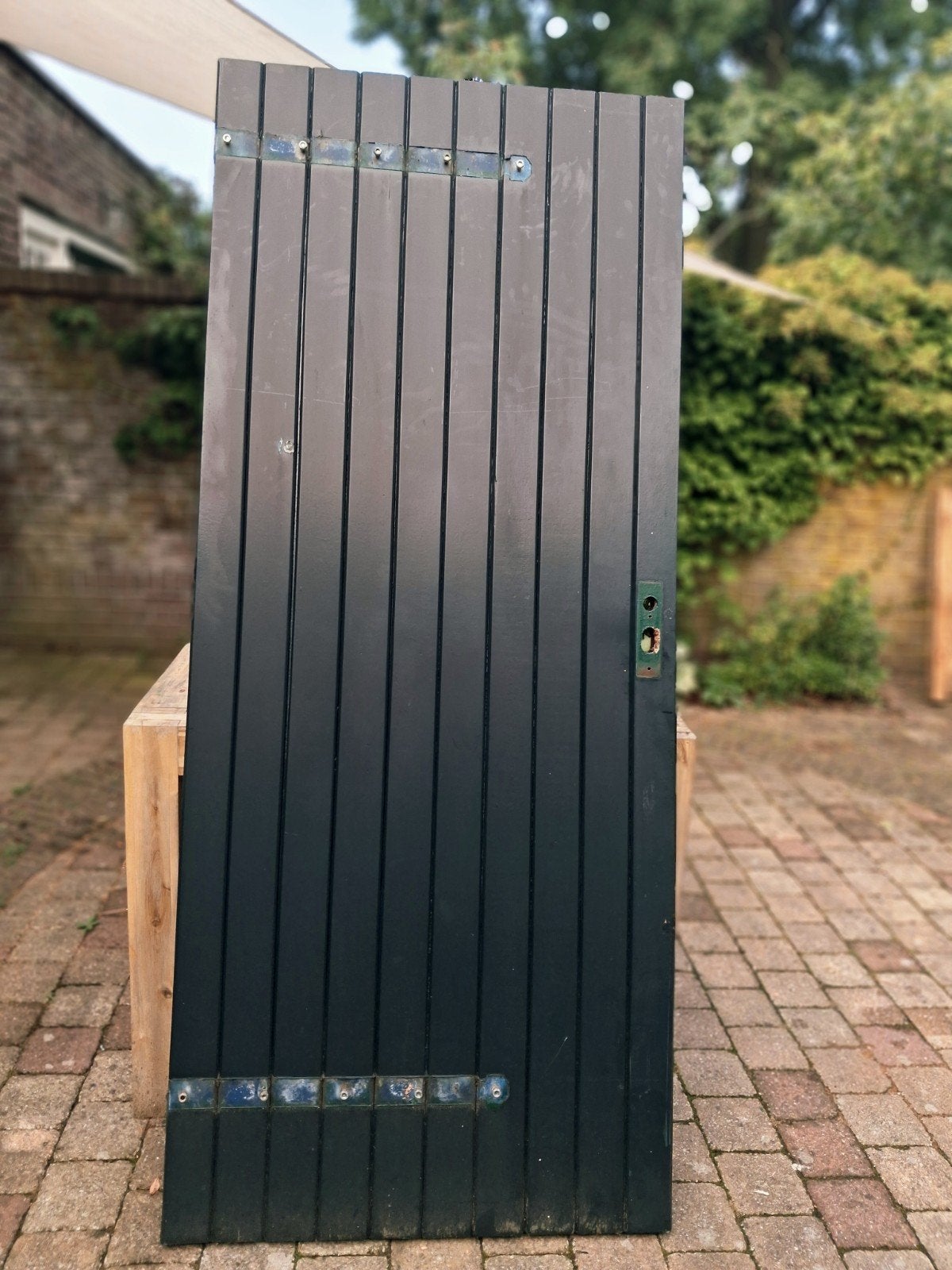 Hardhouten Schuurdeur / Poortdeur 197x83.5cm, Ophalen, Gebruikt, 80 tot 100 cm, Buitendeur