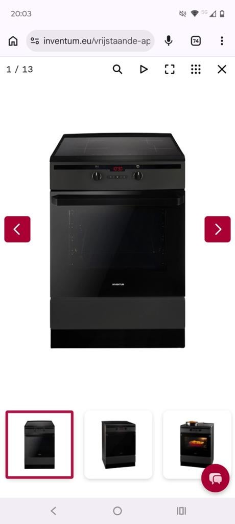 Inventum inductiefornuis 2 en 3 fase, Witgoed en Apparatuur, Ovens, Ophalen