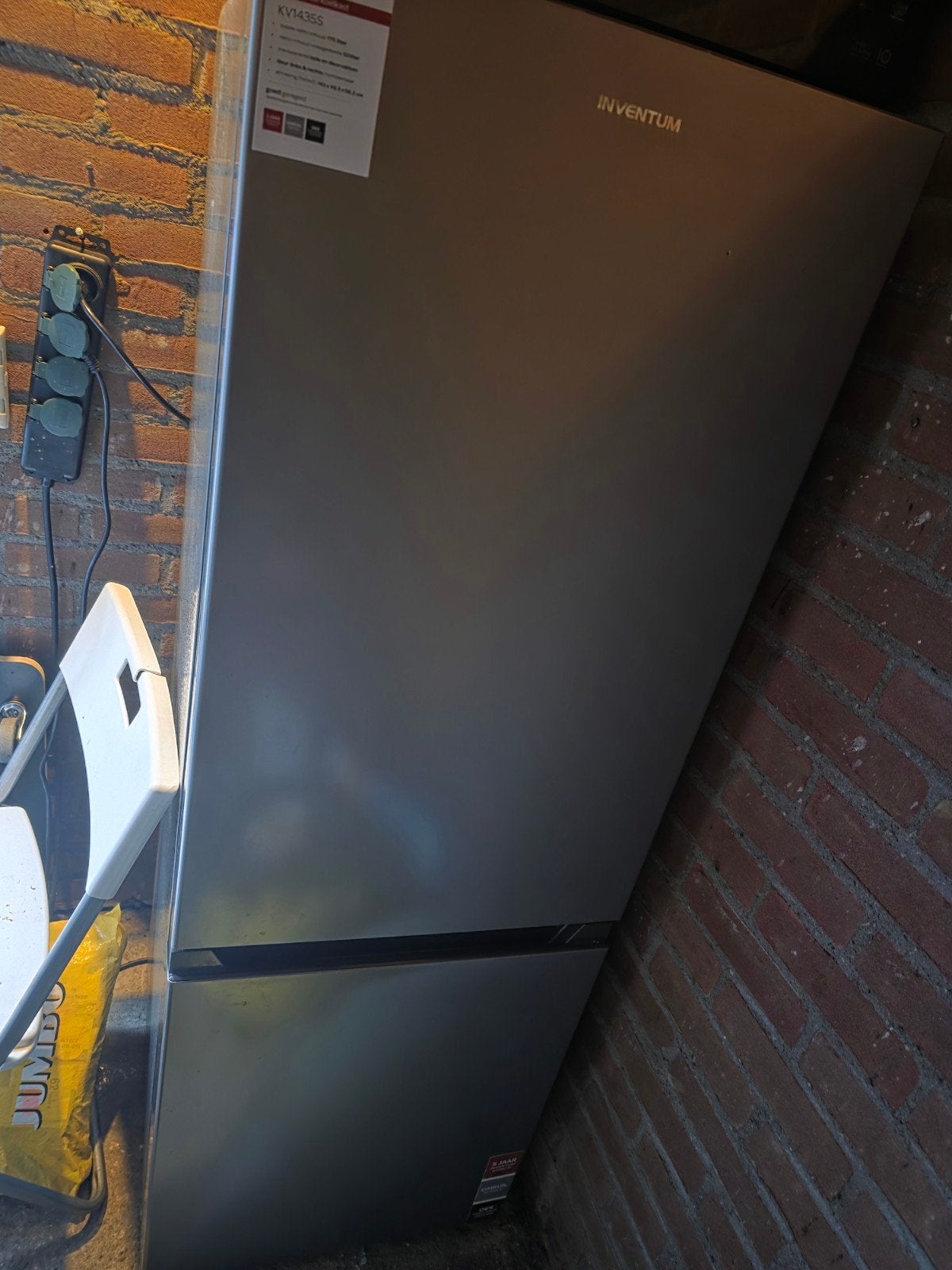 Inventum Koelkast met Vriesvak - 143 cm hoog, 228 liter, Ophalen, 150 tot 200 liter, Gebruikt, 140 tot 160 cm