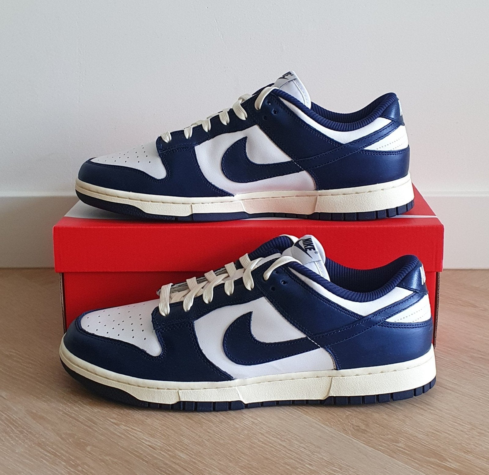 Nike Dunk Low Vintage Navy EU 46, Kleding | Heren, Overige kleuren, Verzenden, Nike, Nieuw