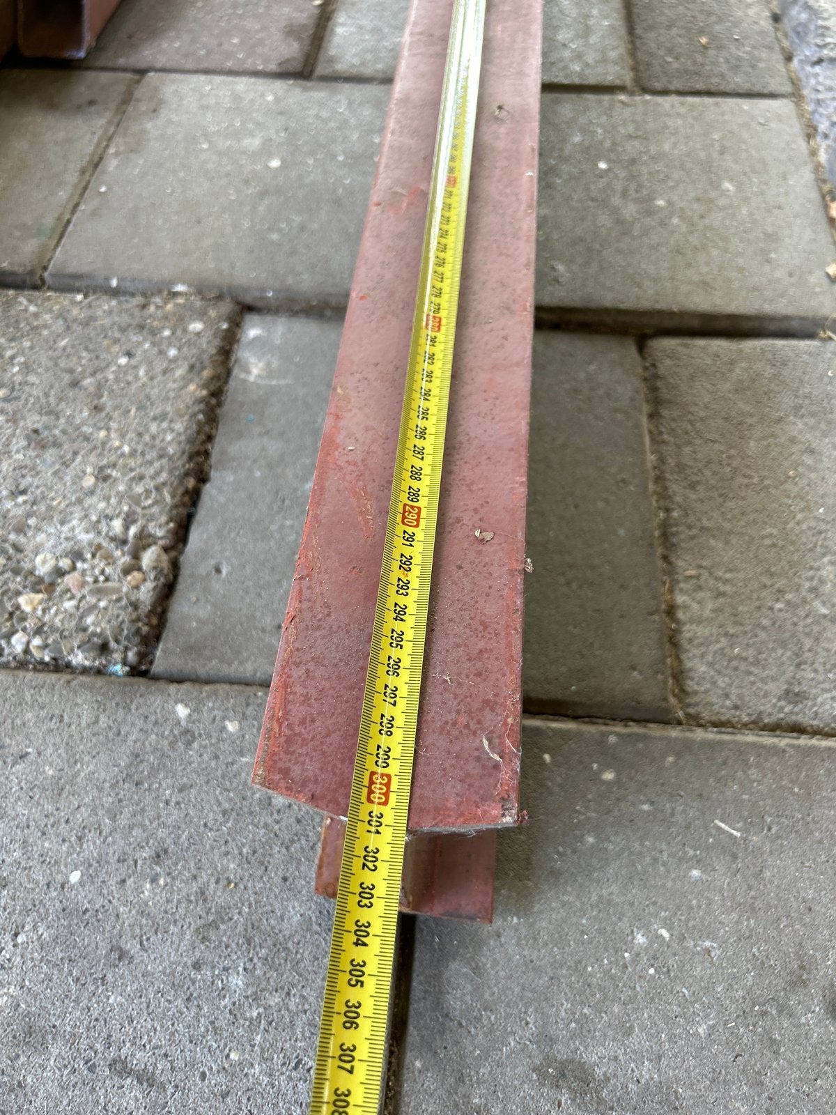 Stalen I-profiel 160x80mm, lengte 3100mm, Doe-het-zelf en Verbouw, Ophalen, Gebruikt, IJzer