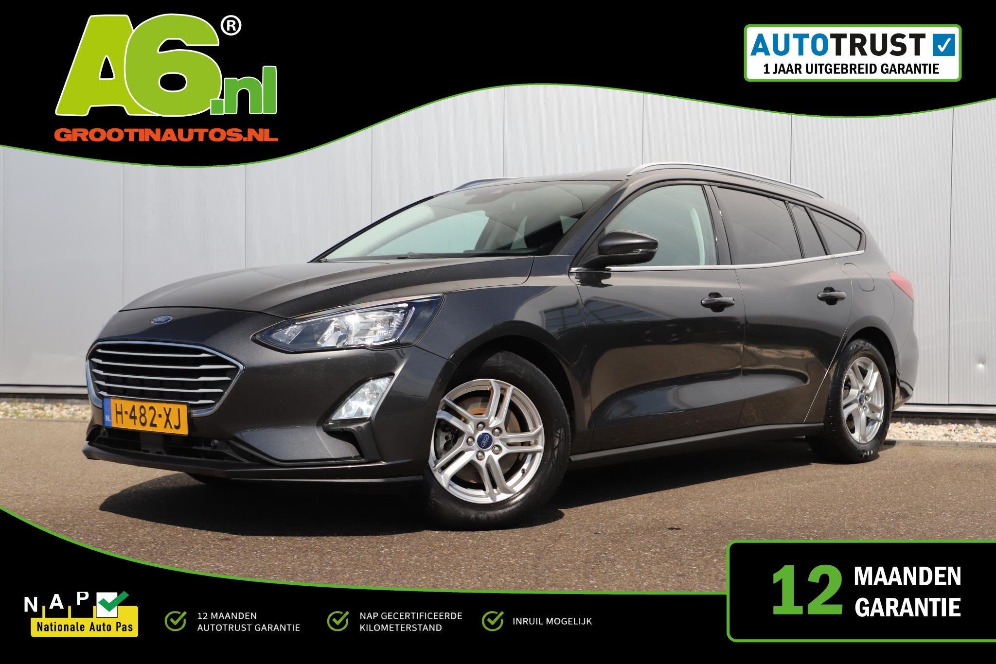 Ford Focus Wagon 1.0 EcoBoost Trend Edition Business Trekhaa, Gebruikt, Euro 6, Met garantie (alle), 1283 kg