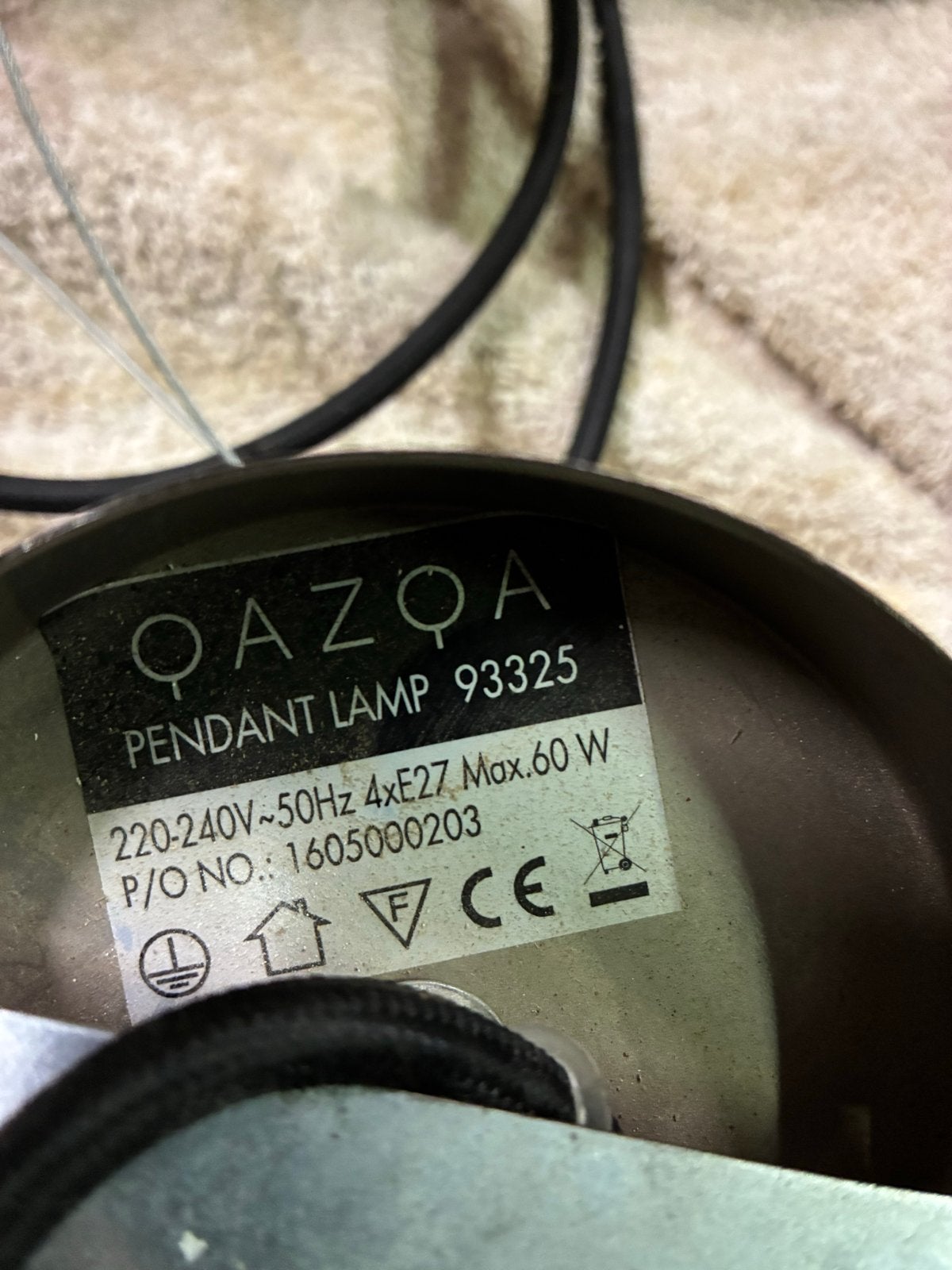 Hanglamp, Wandlamp en Plafondlamp, Ophalen, Gebruikt, Metaal, E27 (groot)