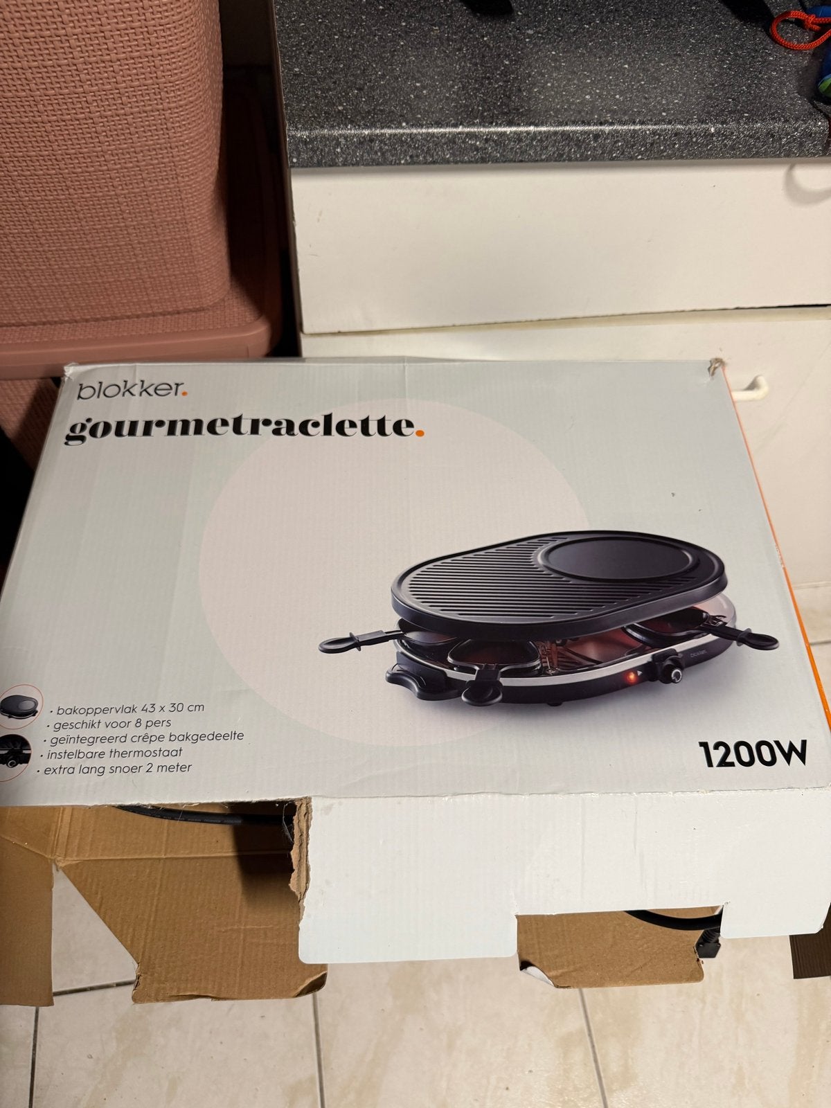Blokker Gourmetraclette, Ophalen, Nieuw, 8 personen of meer