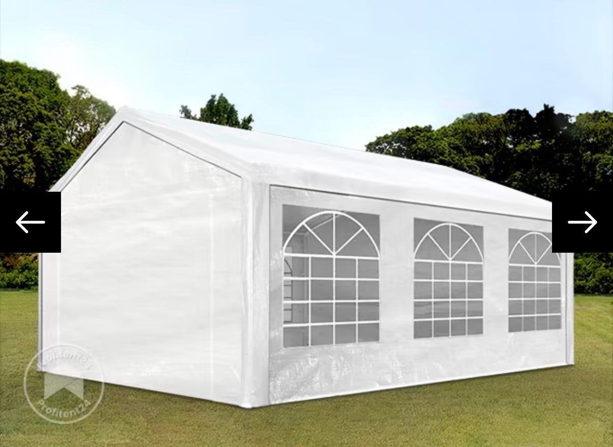 Partytent wit 3x6 m paviljoen passo, Ophalen, Gebruikt, Opvouwbaar, Minder dan 4 meter