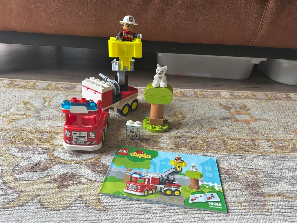 LEGO DUPLO Town Brandweerauto set 10969, Ophalen of Verzenden, Zo goed als nieuw, Duplo