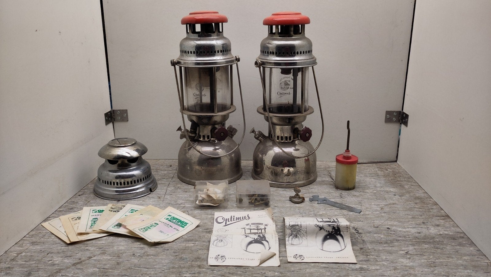 2 stuks Optimus druklamp, Antiek en Kunst, Ophalen of Verzenden