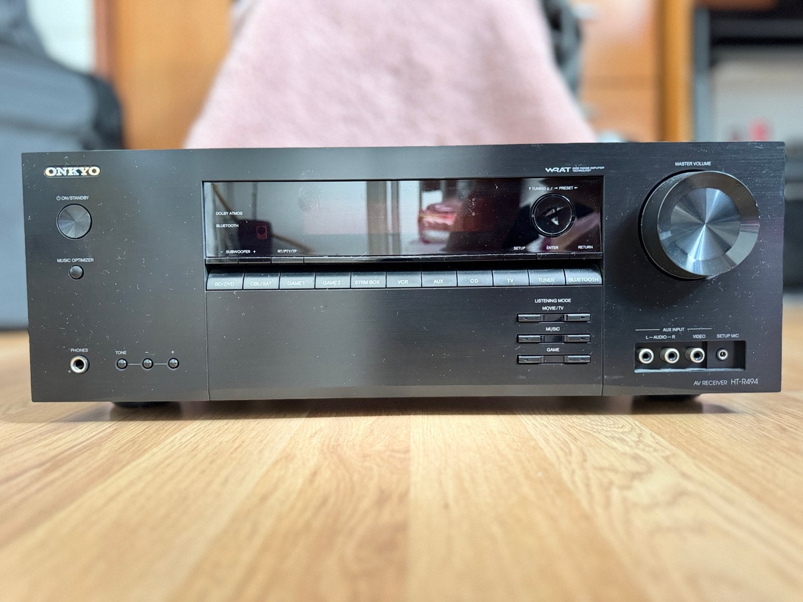 Onkyo HT-R494 AV Receiver – Dolby Atmos | 4K | In Topstaat, Ophalen, Zo goed als nieuw, 120 watt of meer, Onkyo