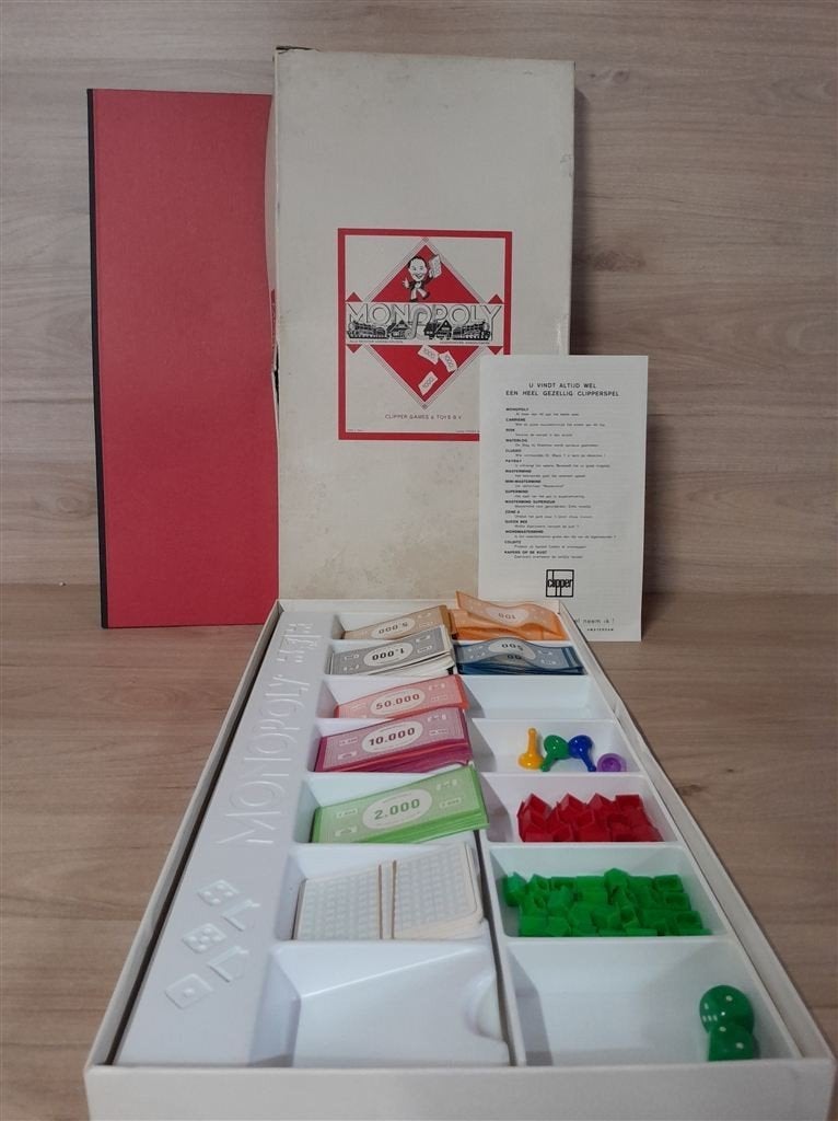 Monopoly witte lange doos - Clipper - s5052, Verzenden, Zo goed als nieuw