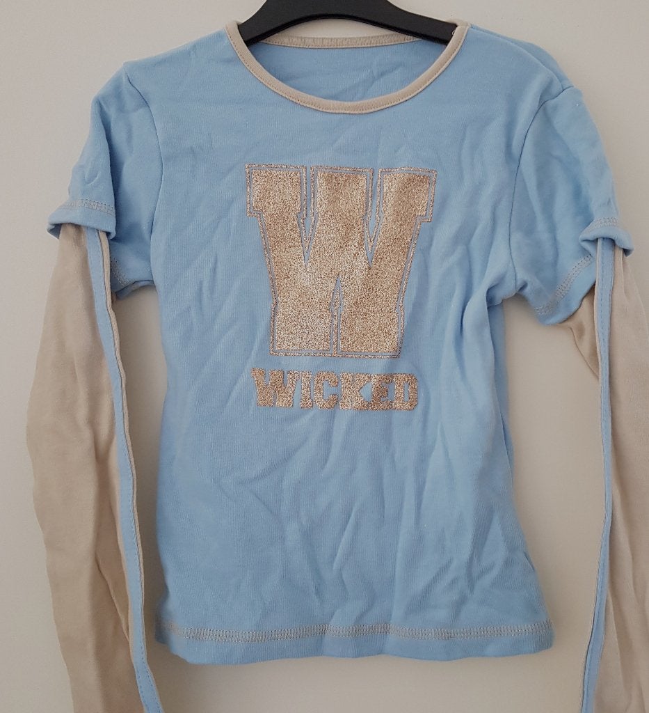 Longsleeve lichtblauw/beige maat 134 NIEUW (0809) a, Meisje, Nieuw, Ophalen of Verzenden, Tammy